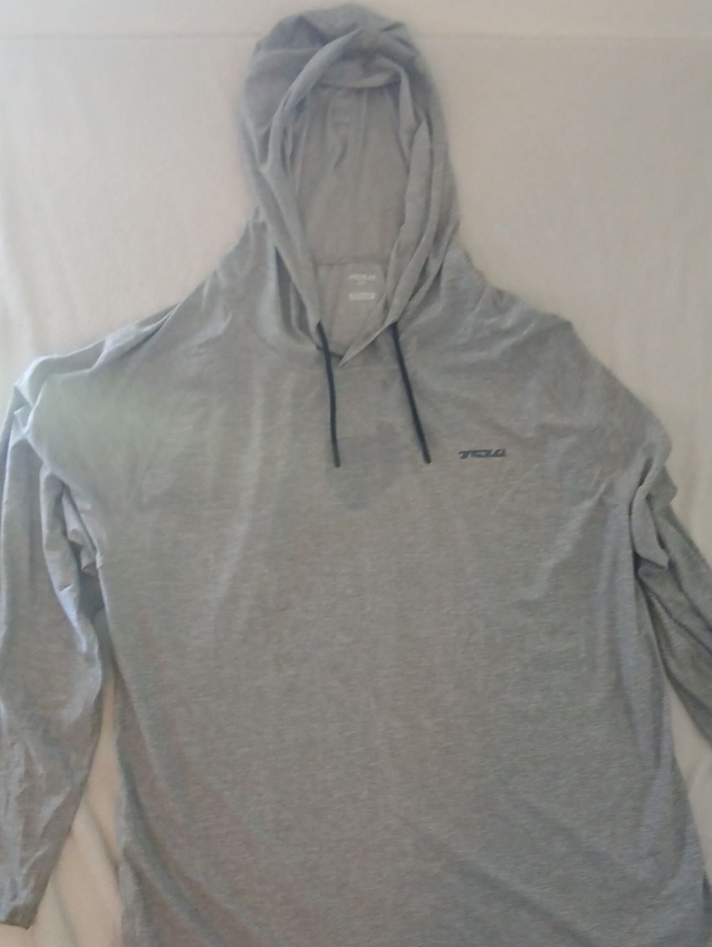 Tsla Light Gray Hooded Long-Sleeve Pullover Hoodie  2XL